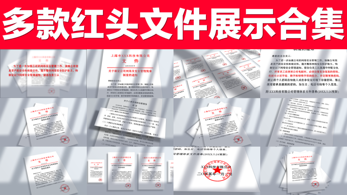 红头文件包装展示