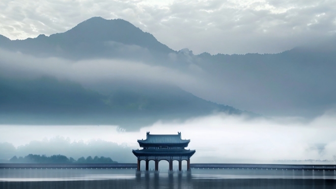 东方美学水墨山水意境