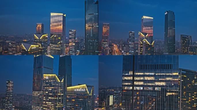 河西金融城蓝调夜景1