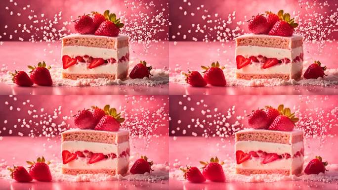 草莓奶油蛋糕糕点