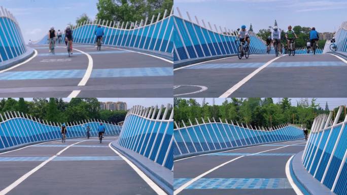 骑行 锦城绿道  青年人 运动 健康步道