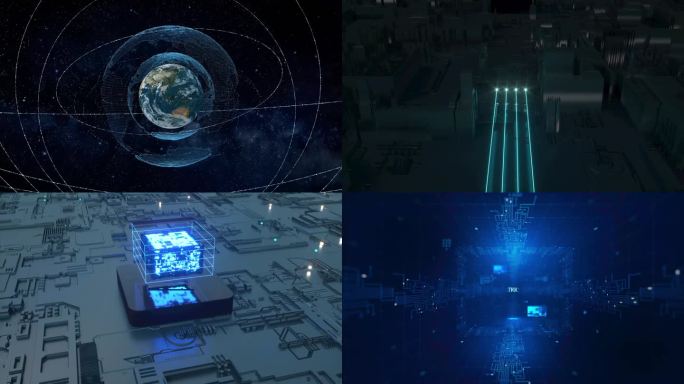 光线穿梭快闪科技AI芯片片头大数据城市