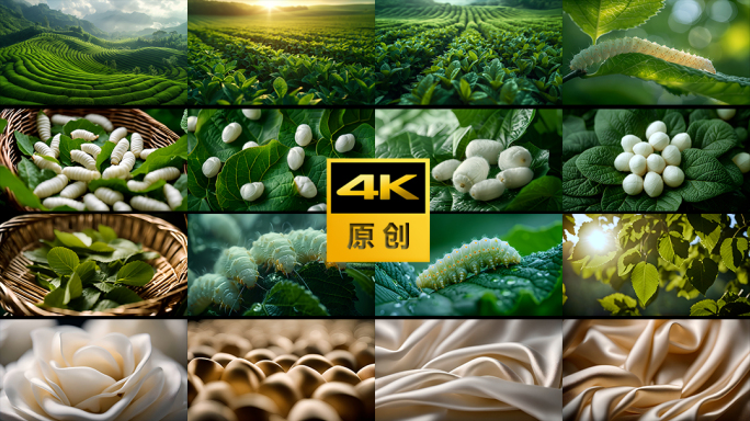 农业蚕桑叶蚕养殖桑田丝绸蚕茧春蚕养殖业