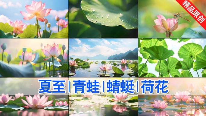 夏至 大暑 夏日清新荷花风景