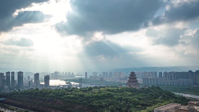 宝鸡城市光影延时