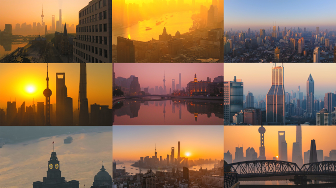 上海城市宣传片航拍延时外滩陆家嘴金融城