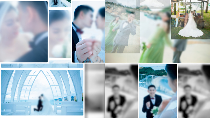 4分钟PR婚纱电子相册模板