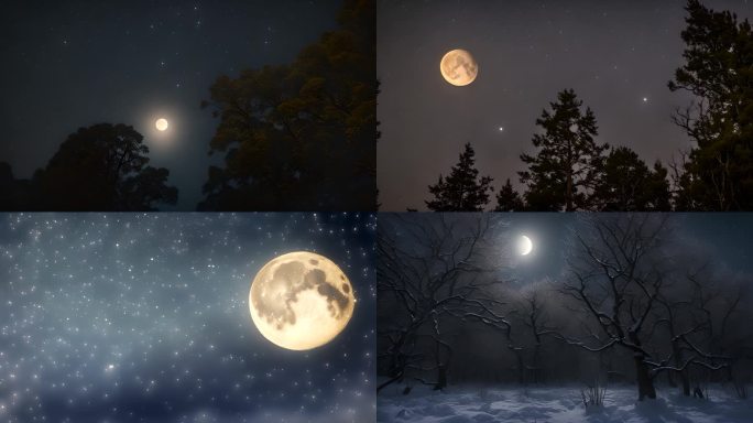 静谧月夜：夜空下的宁静之美