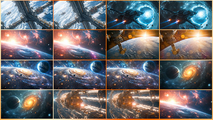 星际旅行科幻电影星球宇宙漫游奇幻CG动画
