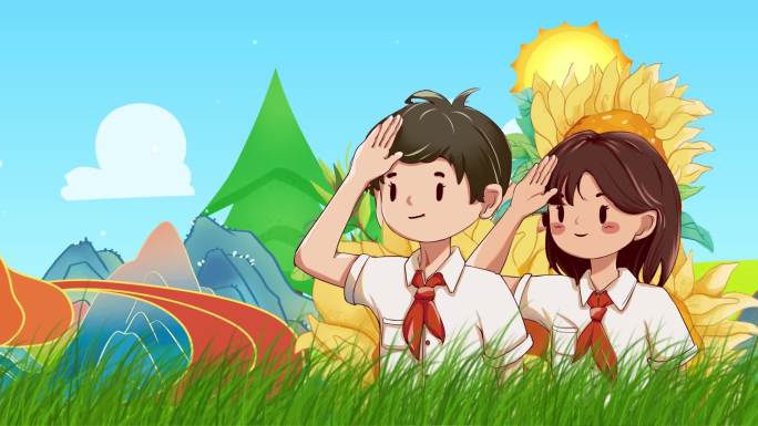 红歌《我的祖国》舞台背景