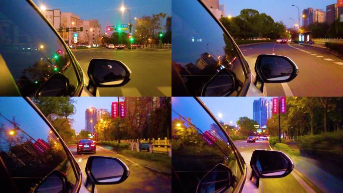 夜晚汽车在马路上行驶视频素材44