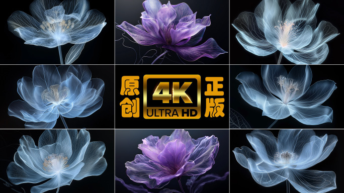 花朵舞台舞蹈背景艺术效果花开