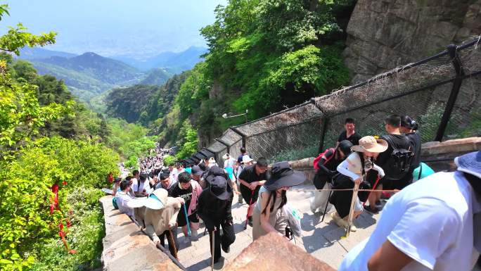 泰山旅游登高五一十一黄金周