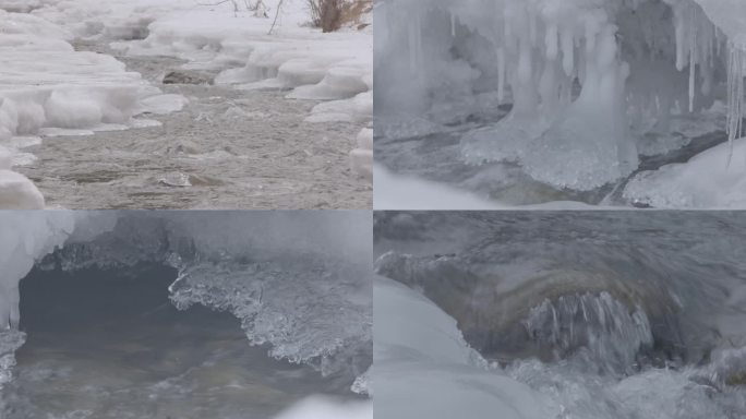 大自然冬景 冰雪世界 河流冰川 高帧灰片