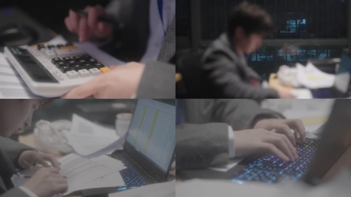 男子深夜独自加班