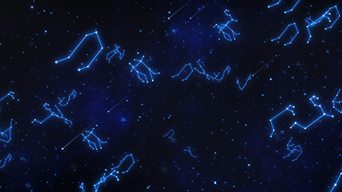 8k星空粒子星象星座背景