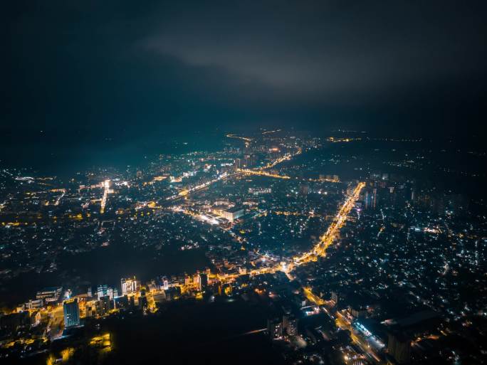 【航拍延时】海南临高夜景