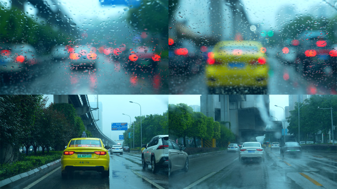 雨天早高峰 拥堵交通 堵车视频素材