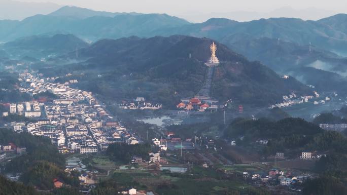 4k湖南宁乡沩山乡镇茶乡千手观音航拍