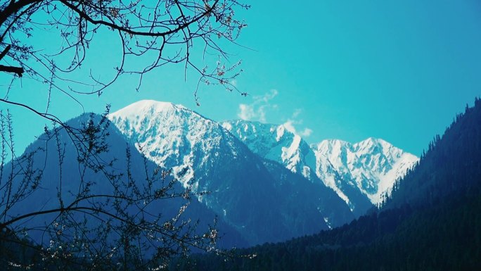 西藏河流雪山