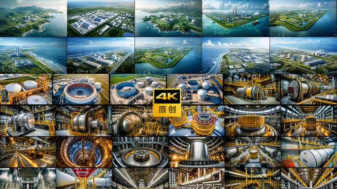 【合集】核电站外内景内景清洁能源