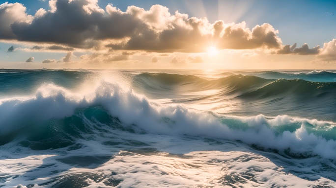 大海 海浪 浪花