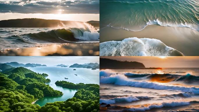大海 海浪 浪花