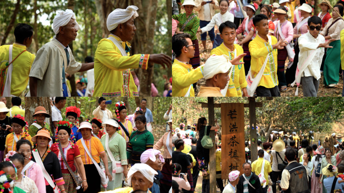 4K少数民族布朗族新年祭茶祖活动