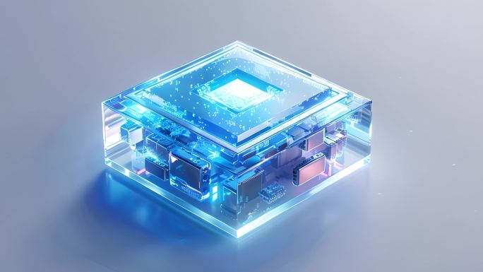AI核心芯片电路板人与科技集合