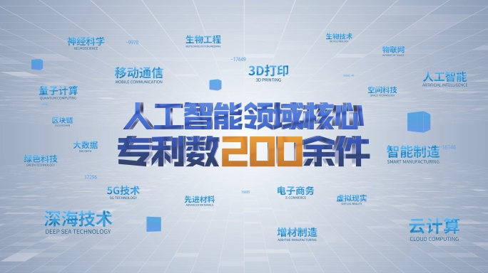科技文字汇聚AE模板