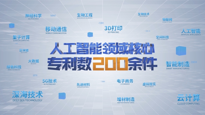 科技文字汇聚AE模板