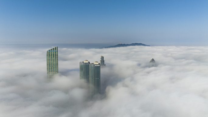 无锡云海延时三阳广场平流雾