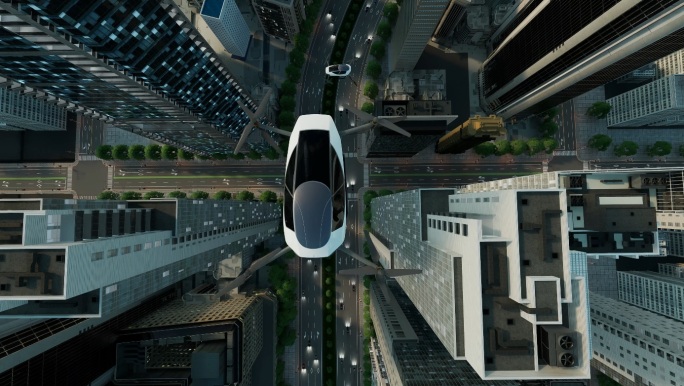无人机低空经济无人机穿梭低空产业三维3D