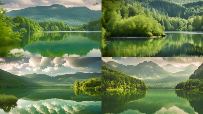 梦幻湖畔：静谧湖泊的迷人景色