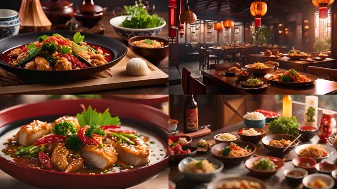 一桌中餐美食