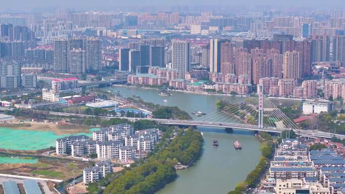 江苏省无锡市航拍高楼大厦梁溪区摩天大楼城