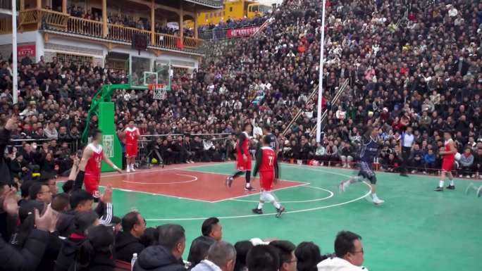 20组 贵州台江村BA篮球比赛素材