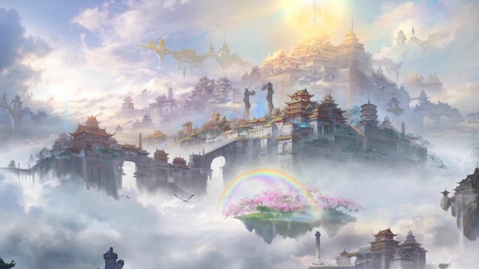 分层动画唯美动漫天宫