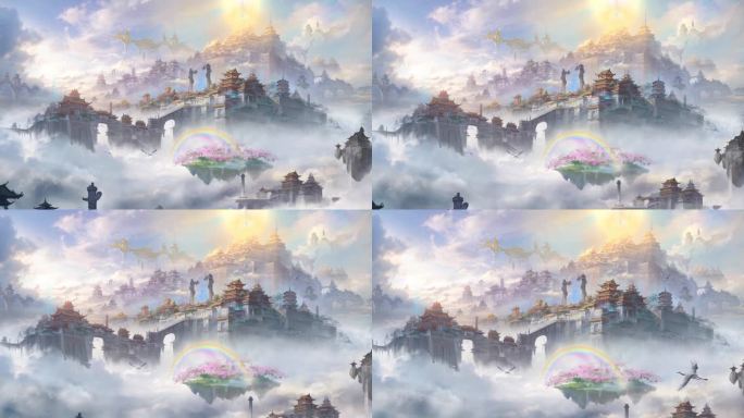 分层动画唯美动漫天宫