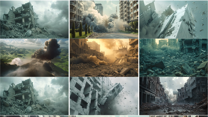地震 地震废墟 大地震 自然灾害