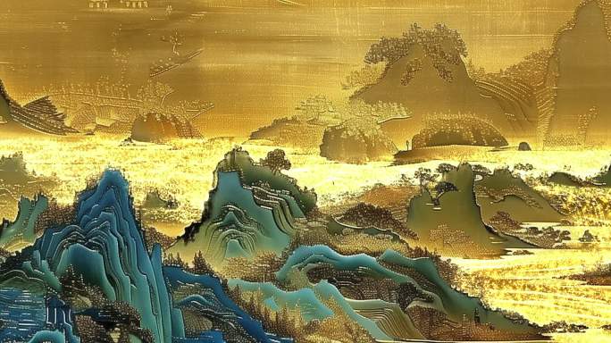 写意千里江山图