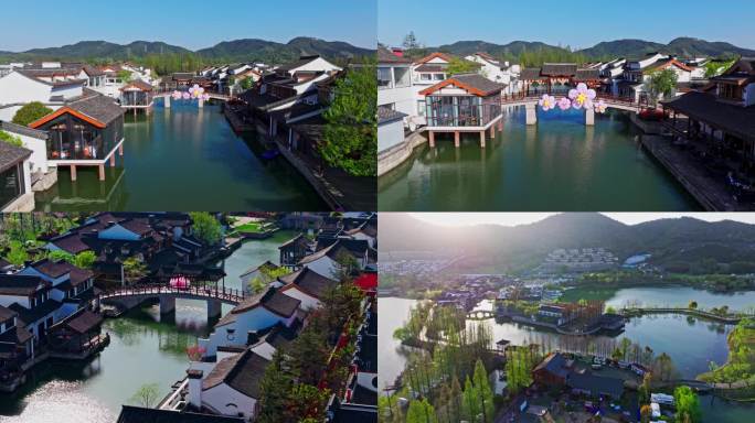 杭州湘湖越界航拍4k