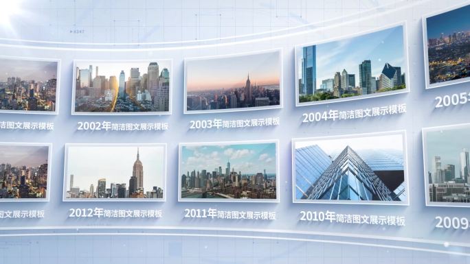 白色简洁照片墙图文展示