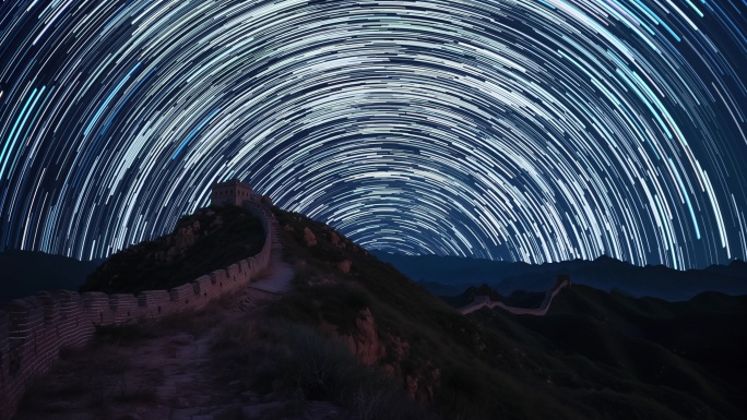 中国标志性建筑星空延时摄影星轨