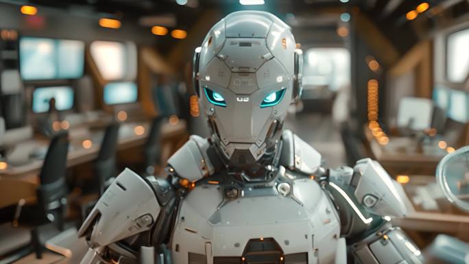 人工智能人型机器人ai素材科技原创