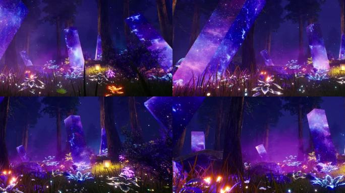 星空紫色梦幻森林装置01