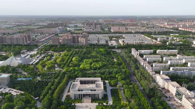 航拍新疆兵团第一师阿拉尔市