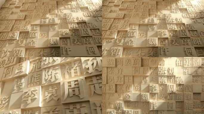 百家姓文字文化墙