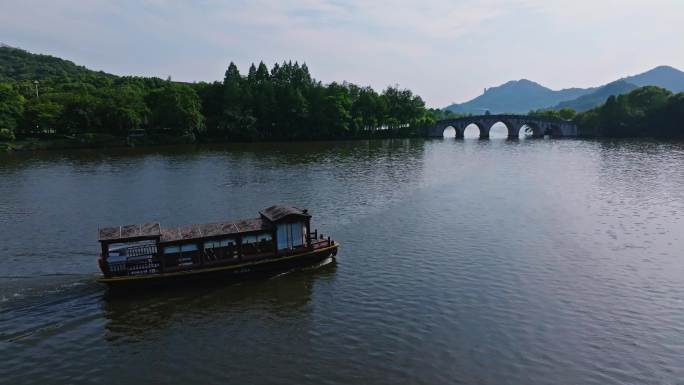 杭州湘湖最新航拍空镜