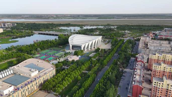 航拍新疆兵团第一师阿拉尔市3